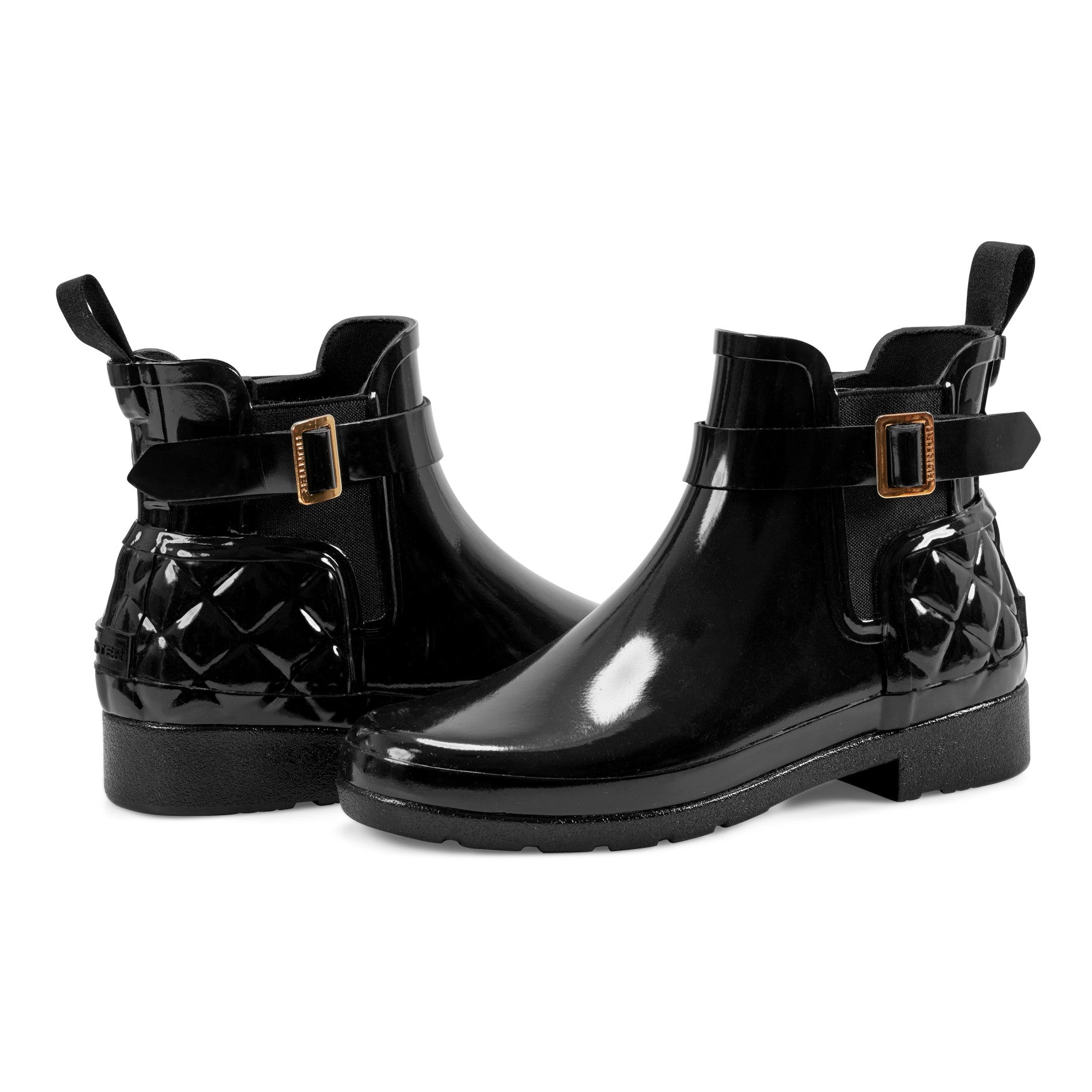Women's Quilted Gloss Refined Slim Fit Chelsea Boots - Image 7